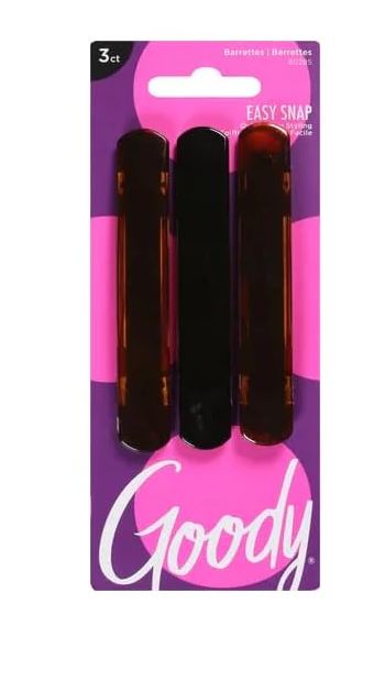 Goody Classics Rounded Barrette, 3 Count - Pack: 72/6